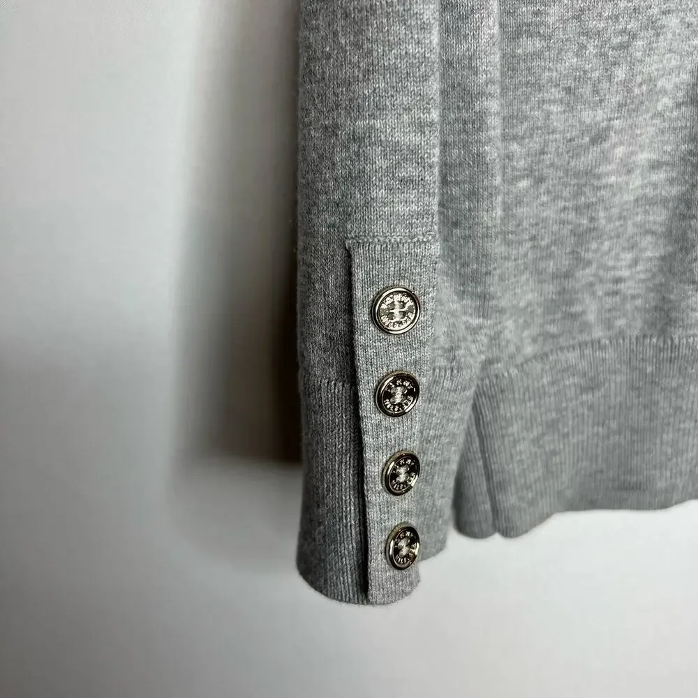 Tommy Hilfiger Flag Stella Sweater Heather Gray Size Large